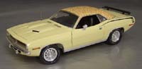 Click image to see more information about our 1970 Plymouth Cuda Sun Fire Yellow with Yellow Mod Top