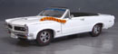 Click image to see more information about our 9th Anniversary Official Pontiac Die Cast Commemorative Collectible 1965 GTO Hurst Edition White Convertible