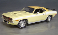 Click image to see more information about our 1970 Plymouth Cuda Yellow mod top/white 73/74!