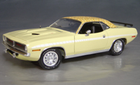 Click image to see more information about our 1970 Plymouth Cuda Yellow mod top/white strobe!