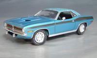 Click image to see more information about our 1970 Plymouth Cuda Blue mod top/black 73/74!