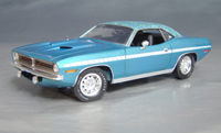 Click image to see more information about our 1970 Plymouth Cuda Blue mod top/white strobe!